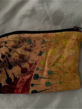 Canvas Zip Pouch Key & Card Holder in Multicolor